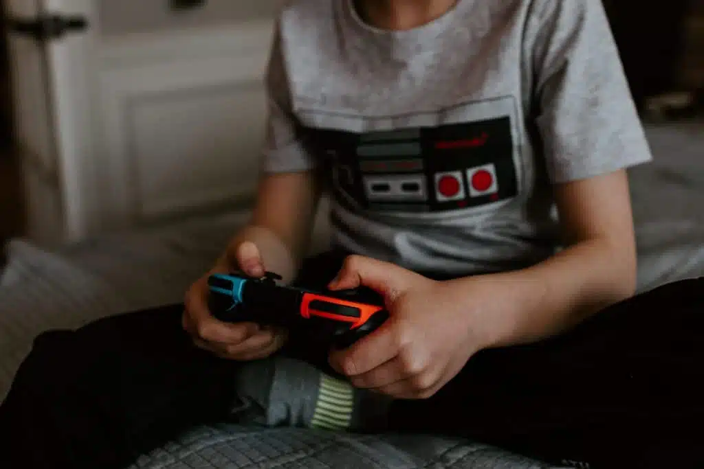 Boy gaming