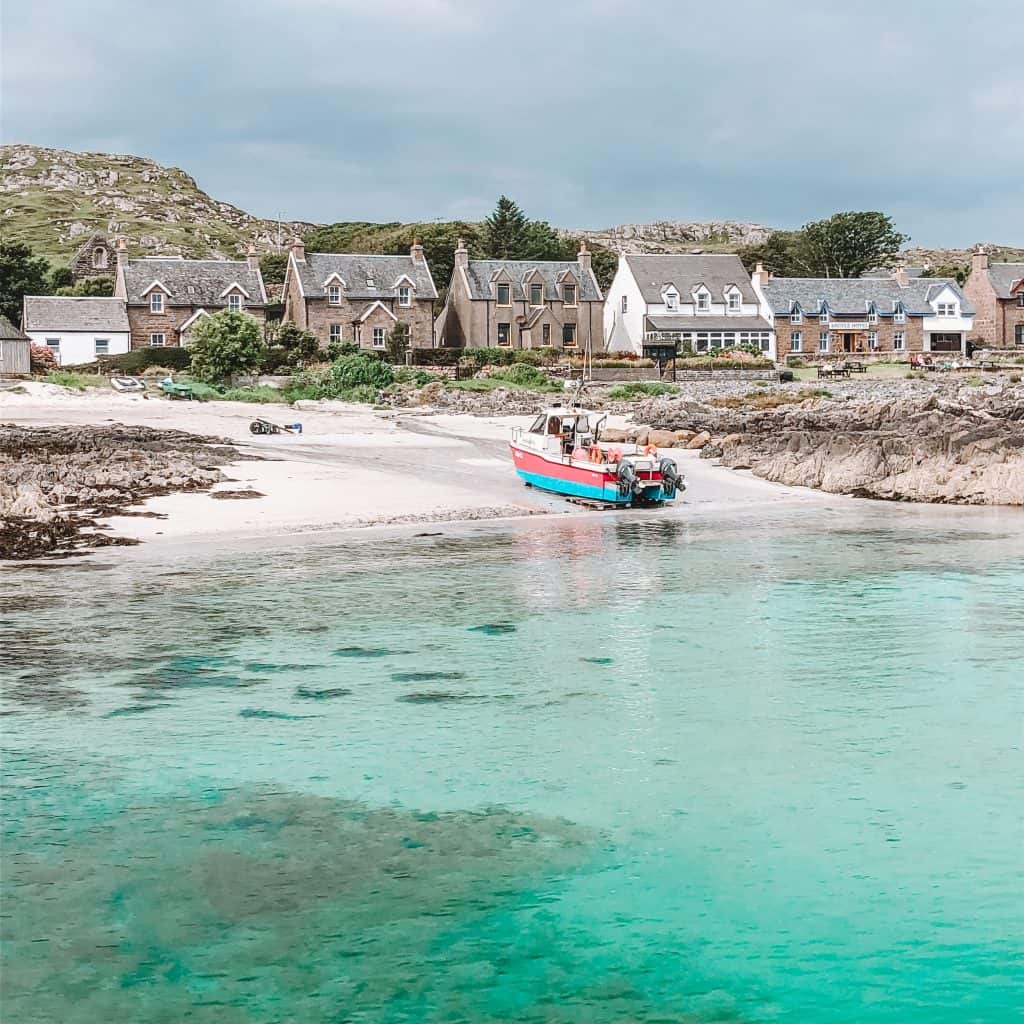 Boat on the shore on the island of Iona