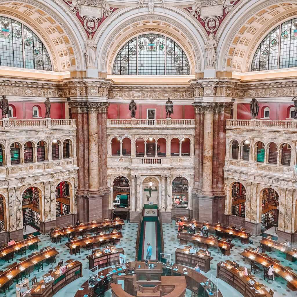 The reading room at the Library of Congress