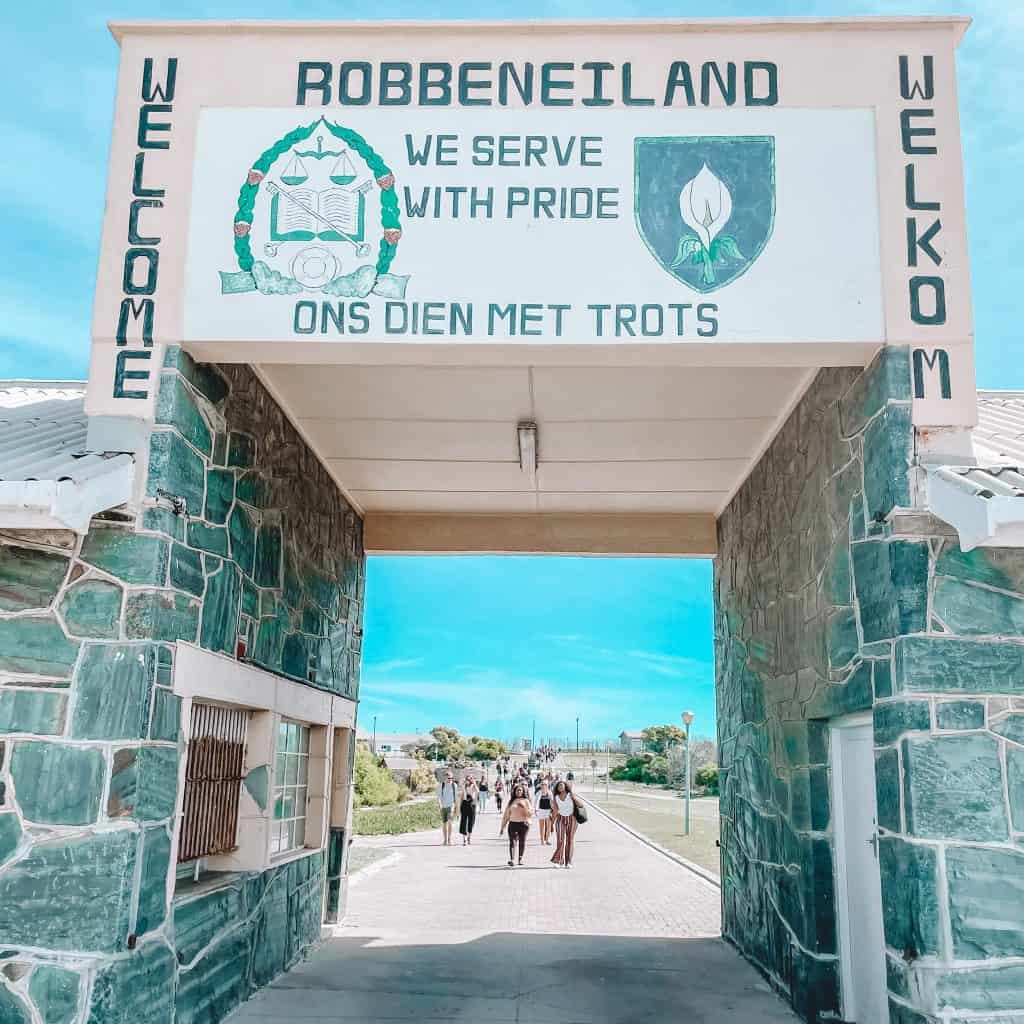 Entrance to Robben Island in Cape Town 
