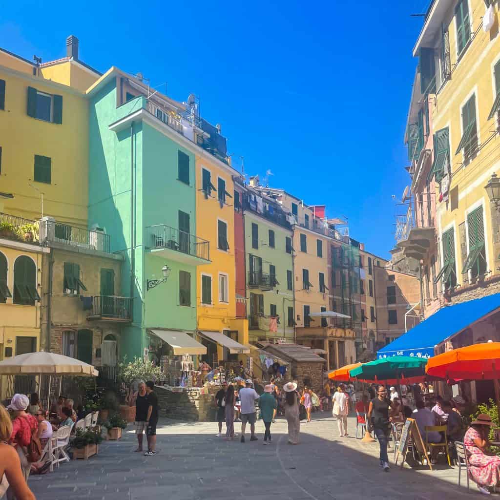 Colourful buildings in one of the Cinque Terre towns