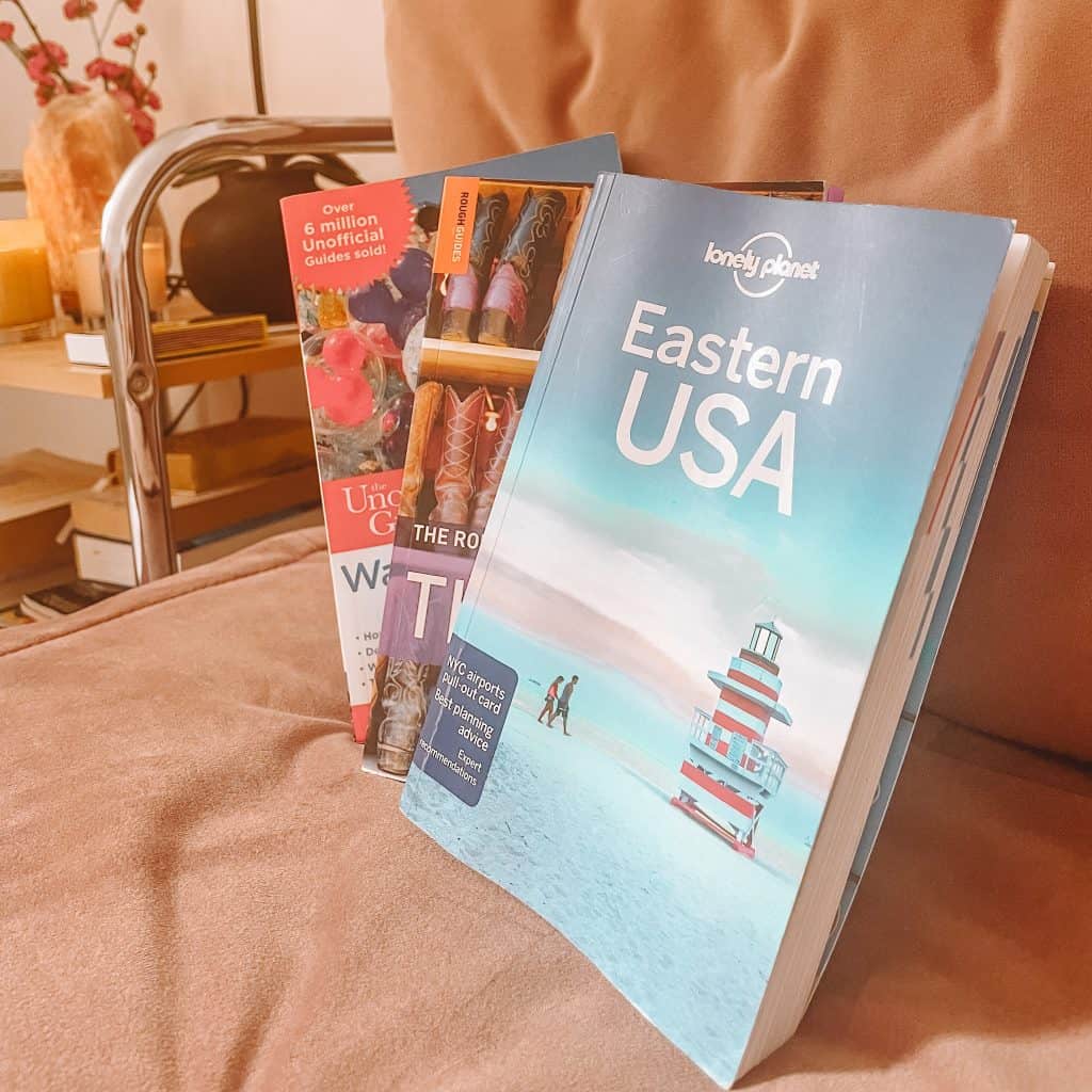 Three guidebooks for the USA