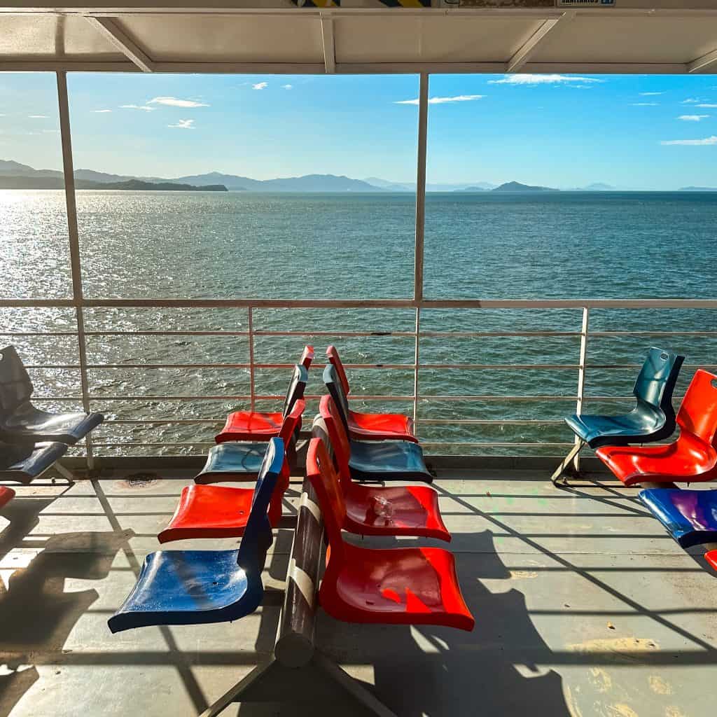 Seating on the Puntarenas Ferry in Costa Rica