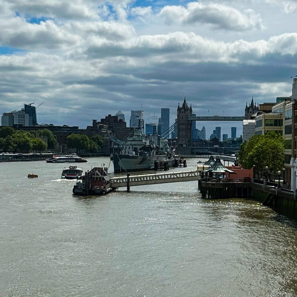 The Thames with Tower Bridge in the background
