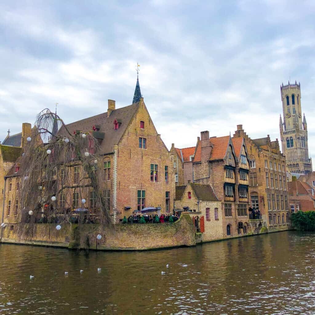 Buildings and canal in Bruges