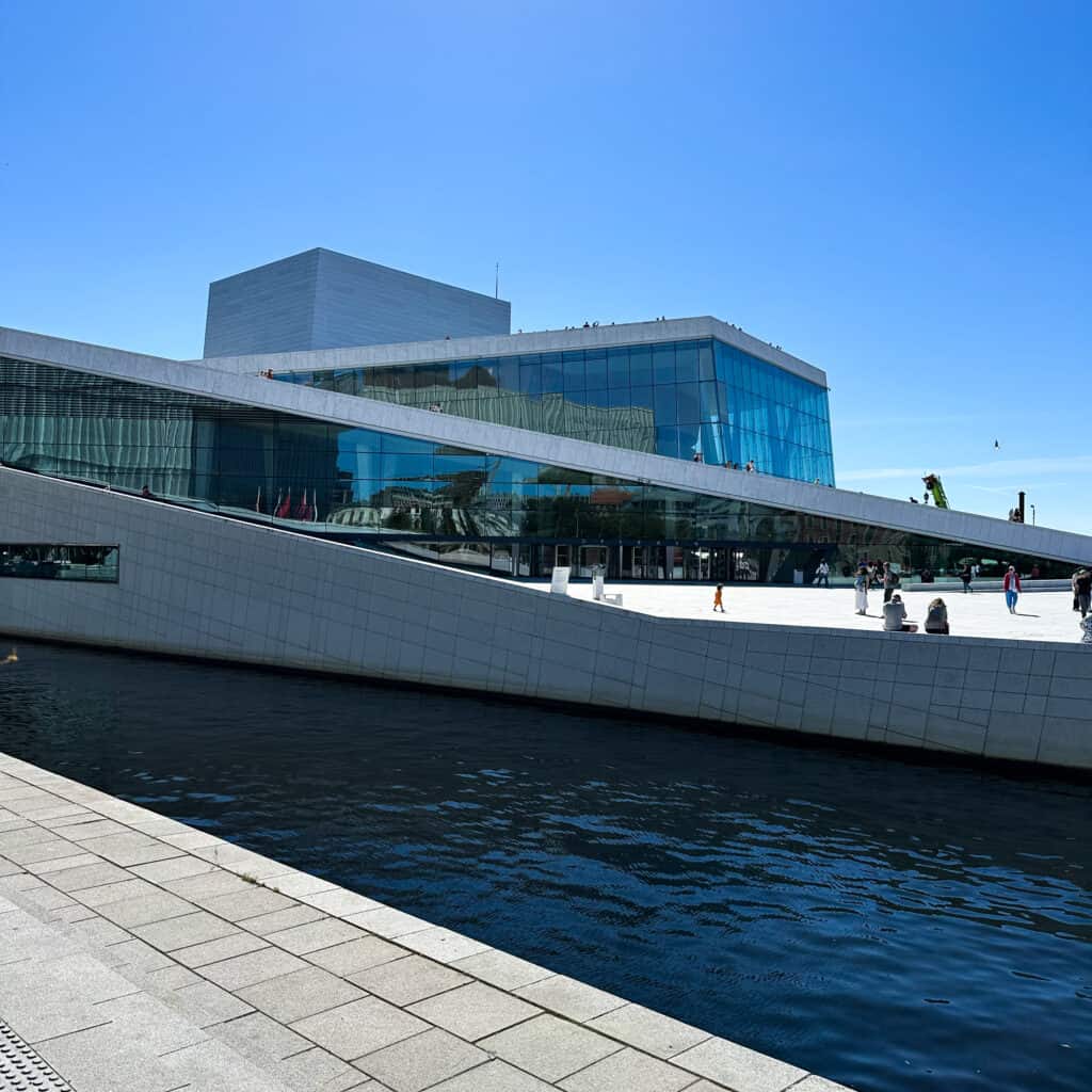 Exterior of the opera house in Oslo